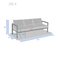 Canapé De Jardin Jauca Noisette / Gris Boisé Hespéride -Pas Cher Jardo Via Magasin canape de jardin jauca noisette gris boise hesperide 1 2