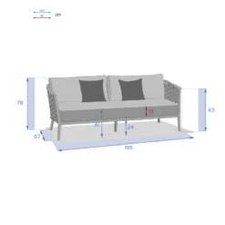 Canapé De Salon Extérieur 3 Places Embruns Hespéride -Pas Cher Jardo Via Magasin canape de salon exterieur 3 places embruns hesperide 3