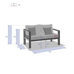 Pas Cher Jardo Via Magasin -Pas Cher Jardo Via Magasin canape exterieur 2 places evasion graphite hesperide 1 1