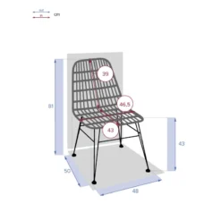 Chaise Extérieure Lambada Sésame & Graphite Hespéride -Pas Cher Jardo Via Magasin chaise exterieure lambada sesame graphite hesperide 3