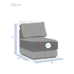 Chauffeuse 1 Place Pour Salon Allure Graphite Hespéride -Pas Cher Jardo Via Magasin chauffeuse 1 place pour salon allure graphite hesperide 1 3