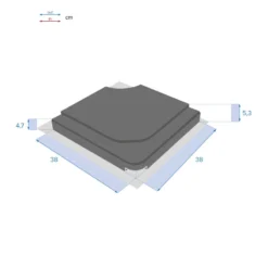 Dalle Pour Parasol 15 Kg Béton Stacio Noir Hespéride -Pas Cher Jardo Via Magasin dalle pour parasol 15 kg beton stacio noir hesperide 2