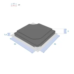 Dalle Pour Parasol 25 Kg Béton Stacio Ardoise Hespéride -Pas Cher Jardo Via Magasin dalle pour parasol 25 kg beton stacio ardoise hesperide 1 2