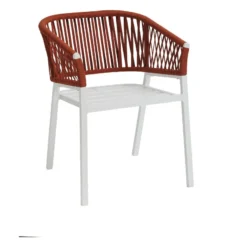 Fauteuil Oriengo Mailles Brique/blanc Hespéride 5 Fauteuil Oriengo Mailles Brique/blanc Hespéride -Pas Cher Jardo Via Magasin fauteuil oriengo mailles brique blanc hesperide 1 1