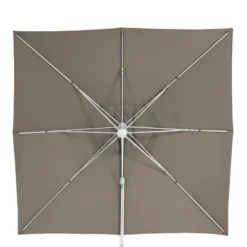 Parasol Décentré Eléa Inclinable Carré Oléfine Noisette/blanc Hespéride -Pas Cher Jardo Via Magasin parasol decentre elea inclinable carre olefine noisetteblanc hesperide 2