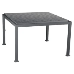 Pergola Carrée 3,6x3,6m Evora Graphite Hespéride -Pas Cher Jardo Via Magasin pergola carree 36x36m evora graphite hesperide 2