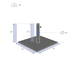 Pied De Parasol Plaque 20 Kg Anthracite Hespéride -Pas Cher Jardo Via Magasin pied de parasol plaque 20 kg anthracite hesperide 4