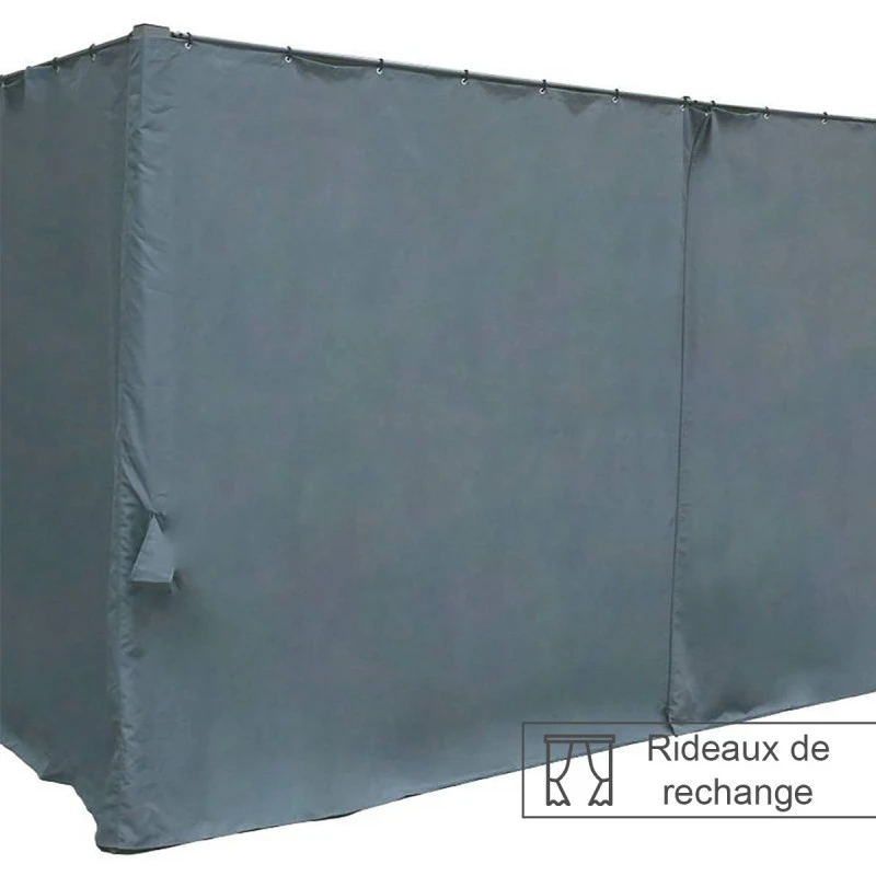 Rideaux Ardoises Pour Tonnelle Rectangulaire Palmeira Hespéride 2 Rideaux Ardoises Pour Tonnelle Rectangulaire Palmeira Hespéride – Image 2