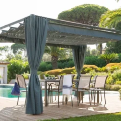 Rideaux Ardoises Pour Tonnelle Rectangulaire Palmeira Hespéride 6 Rideaux Ardoises Pour Tonnelle Rectangulaire Palmeira Hespéride -Pas Cher Jardo Via Magasin rideaux ardoises pour tonnelle rectangulaire palmeira hesperide 2