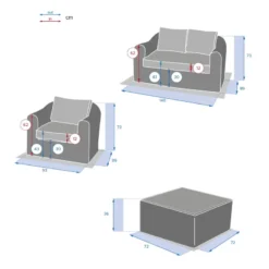 Salon 4 Places Moorea Savana Hespéride -Pas Cher Jardo Via Magasin salon 4 places moorea savana hesperide 3