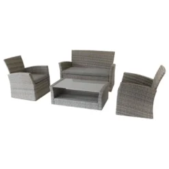 Pas Cher Jardo Via Magasin -Pas Cher Jardo Via Magasin salon bora bora terre ombre 4 places hesperide 1