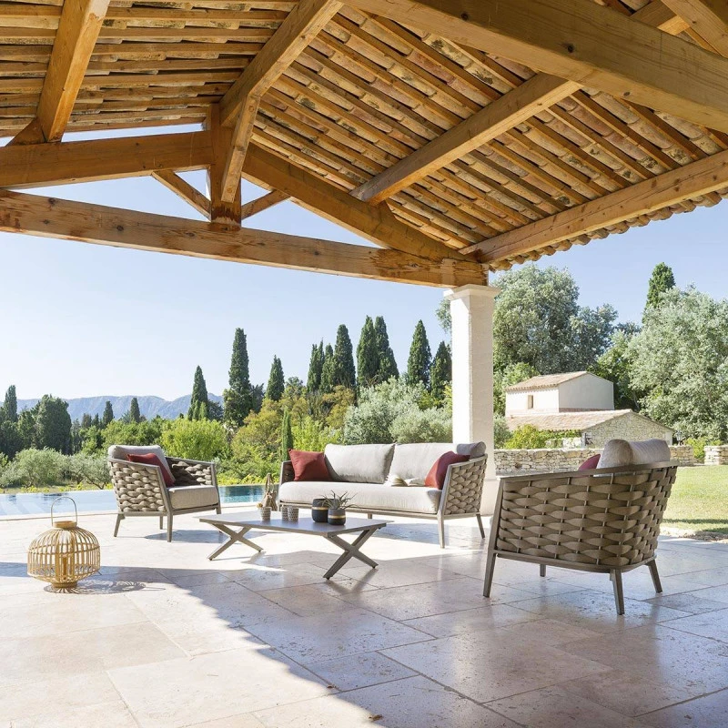 Salon De Jardin 5 Places Embruns Praline / Noisette Hespéride 1 Salon De Jardin 5 Places Embruns Praline / Noisette Hespéride