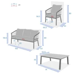 Salon De Jardin Oriengo 5 Places Taupe/blanc Hespéride 19 Salon De Jardin Oriengo 5 Places Taupe/blanc Hespéride -Pas Cher Jardo Via Magasin salon de jardin oriengo 5 places taupe blanc hesperide 9