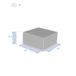 Table Basse Extérieure Carrée Savinia Coloris Tahini Hespéride -Pas Cher Jardo Via Magasin table basse exterieure carree savinia coloris tahini hesperide 3
