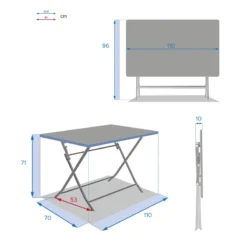 Table Rectangulaire Pliante Greensboro 4p Vert Olive Hespéride -Pas Cher Jardo Via Magasin table rectangulaire exterieure greensboro vert olive hesperide 3