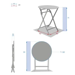Table Ronde Pliante Greensboro 2p Ambre Hespéride -Pas Cher Jardo Via Magasin table ronde pliante greensboro 2 ambre hesperide 3