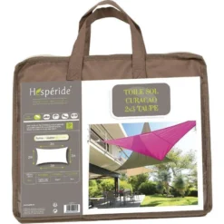 Toile Solaire 3x2m Curacao Taupe Hespéride -Pas Cher Jardo Via Magasin toile solaire rectangulaire 2x3m luxe hesperide curacao taupe 2