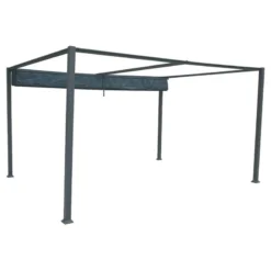Tonnelle Palmeira 4x3 M Gris Ardoise Hespéride -Pas Cher Jardo Via Magasin tonnelle palmeira 4x3 m gris ardoise hesperide 2