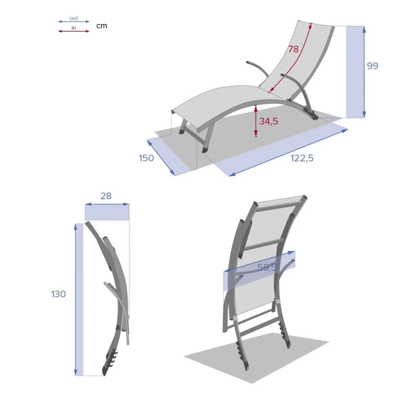 Transat Samba Pliable Et Empilable Vert Olive Hespéride 4 Transat Samba Pliable Et Empilable Vert Olive Hespéride – Image 4